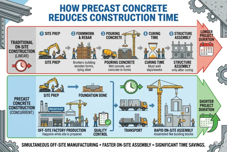 How Precast Concrete Reduces Construction Time