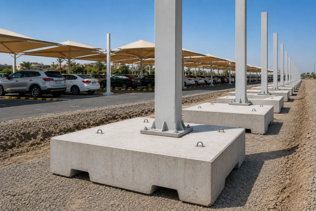 Precast Concrete Parking Foundations in UAE